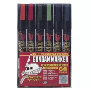 Image of Gunze GSI Creos Mr. Hobby Gundam Marker Zeon Set (6 Markers)