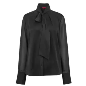 Image of Hugo Enriela Tie Blouse - Black