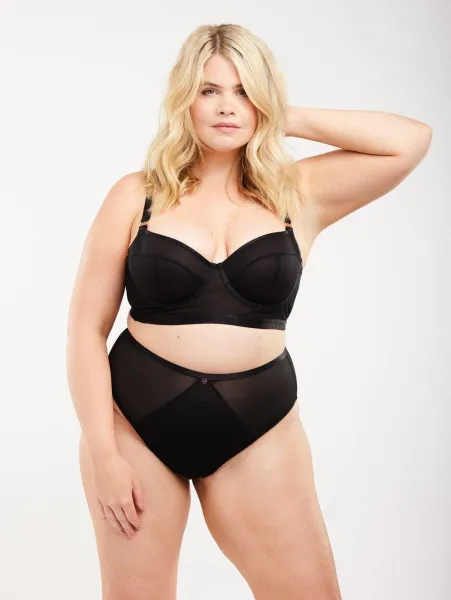 Image of Soft Mesh Longline Bra