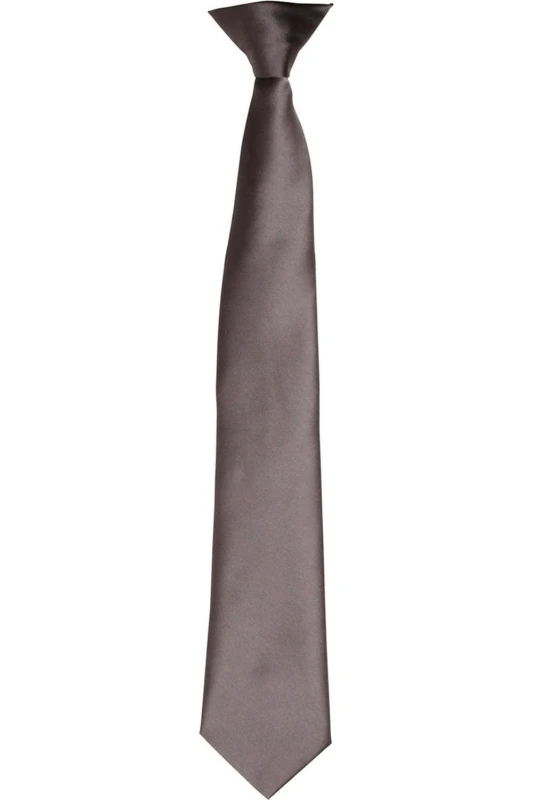 Image of Premier Premier Satin Tie in Dark Grey Dark Grey One Size Unisex 5063470360666