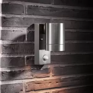 Image of Tin Outdoor Patio Terrace Metal Wall Light in Aluminium (Diam) 7.6cm