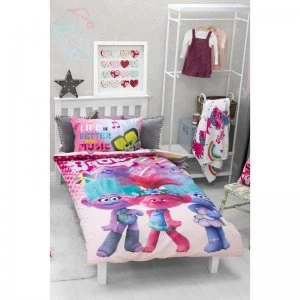 Image of Trolls Concert Panel Single Duvet Set