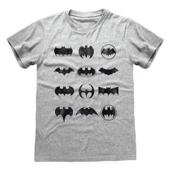 Image of DC Batman - Icons Unisex Medium T-Shirt - Grey