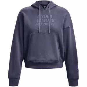 Image of Under Armour Armour Essential Script Hoodie Womens - Grey