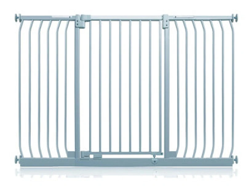 Image of Safetots Extra Tall Elite Safety Gate, 152Cm - 161Cm, Matt Grey, Extra Tall 96.8Cm In Height, Pressure Fit Stair Gate