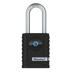 Image of Master Lock 4401DLH 56mm Wide Bluetooth Smart Padlock Silver Black