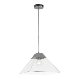 Image of Dome Ceiling Pendant Large, E27, Polished Chrome - Luminosa Lighting