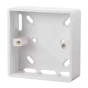 Image of Click Scolmore Mode 1 Gang 29mm PVC Pattress Box Polar White - CMA230