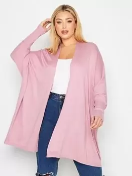 Image of Yours Batwing Sleeve Cardigan Pink, Size 26-28, Women