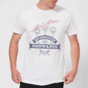 Image of Harry Potter Quidditch At Hogwarts Mens T-Shirt - White - S