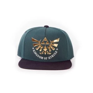 Image of Nintendo - Kingdom Of Hyrule Unisex Snapback Baseball Cap - Green/Black