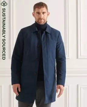 Image of Superdry Mens Studios Trench Coat Navy / Eclipse Navy - Size: S