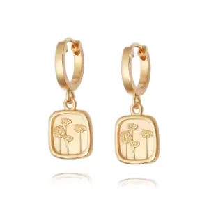Image of Daisy London 18ct Gold Plate Wild Daisies Drop Earrings 18ct Gold Plate
