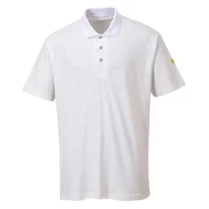 Image of Portwest Mens Anti Static ESD Polo Shirt White XL