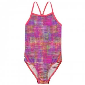 Image of Slazenger Bound Back Swimming Costume Junior Girls - Purple/Coral