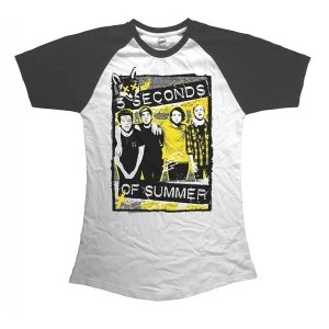 Image of 5 Seconds of Summer Splatter Womens Medium T-Shirt - White