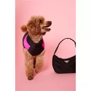 Image of I Saw It First Pink Colour Block Panel Zip Dog Jacket - Pink