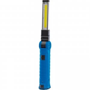 Image of Draper 3W Cob LED Rechargeable Slimline Inspection Lamp 240 lumen Blue
