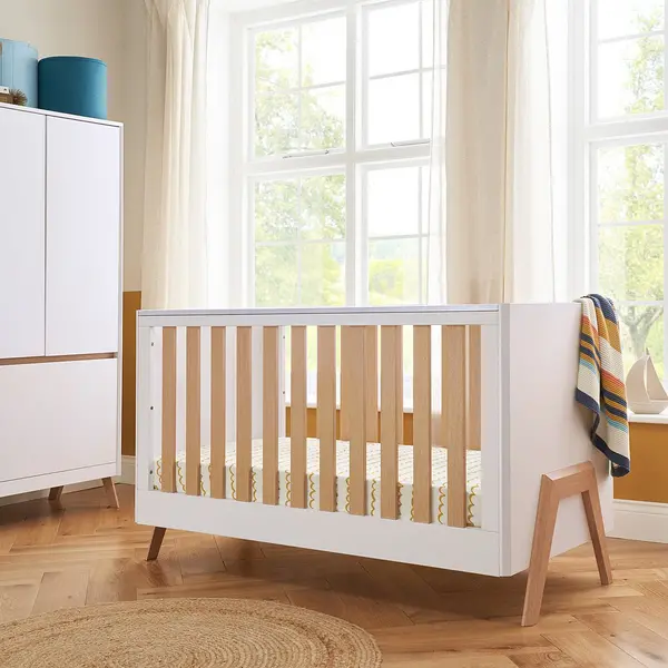 Image of Tutti Bambini Fuori Cot Bed - White/Light Oak