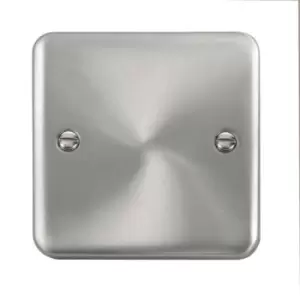 Image of Click Scolmore Deco Plus Satin Chrome 1 Gang Blank Plate - DPSC060