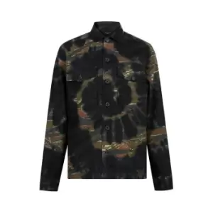 Image of AllSaints AllSaints Dockweiler Shirt Mens - Brown