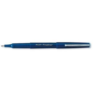 Image of Pilot Fineliner Pen Medium 1.2mm Tip 0.4mm Line Blue Pack of 12