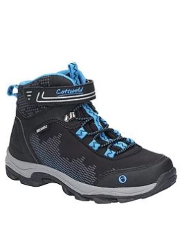 Image of Cotswold Ducklinton Lace Hiker Boot - Black/Blue, Size 10 Younger