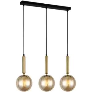 Image of Italux Lighting - Italux Ravena Modern 3 Light Bar Pendant Ceiling Light, E27 led