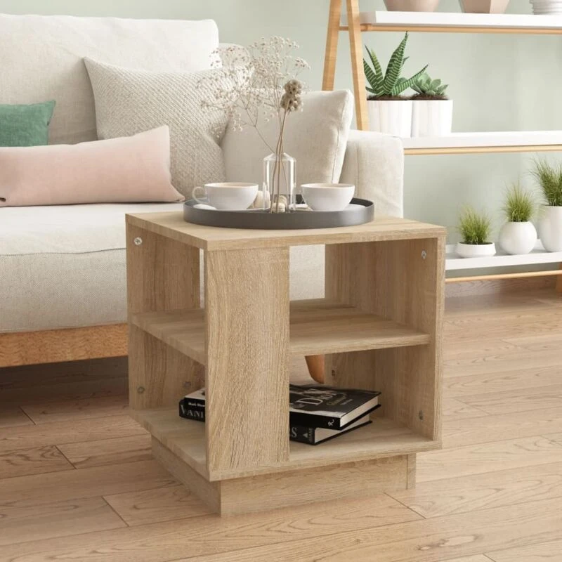 Image of VIDAXL Coffee Table Sonoma Oak 40x40x43cm Engineered Wood Vidaxl 8720286836316