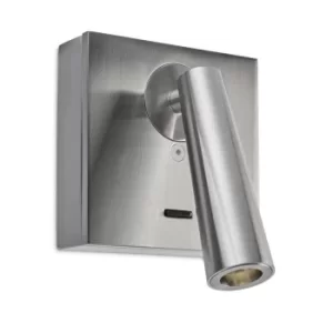 Image of Gamma LED Wall Reading Light Satin Nickel 175lm 2700K