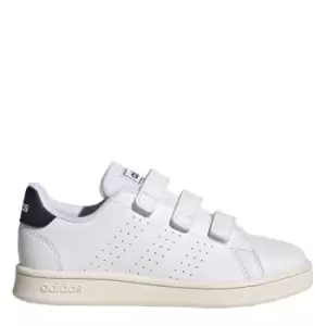 Image of adidas Advantage Court Lifestyle Hook-and-Loop Shoes Kids - White