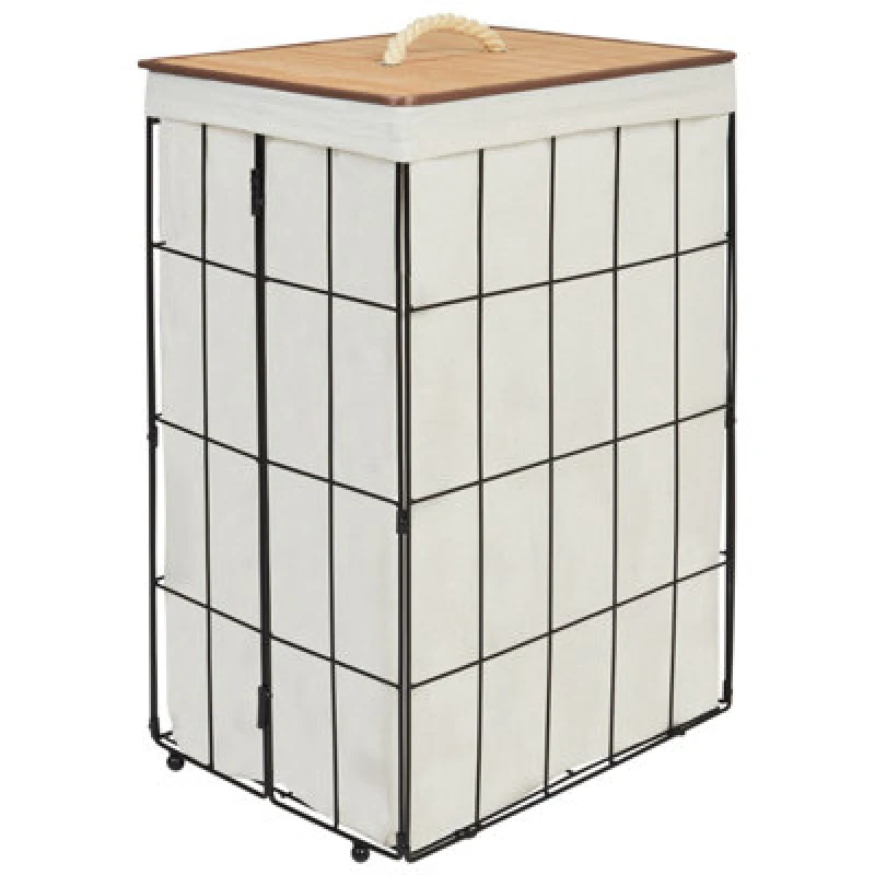 Image of Beliani Basket Mirissa Metal Black 72 L