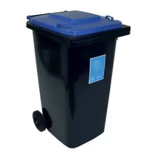 Image of 240L wheelie bin - grey with red lid