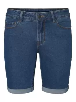 Image of VERO MODA Vmseven Normal Waist Shorts Women Blue