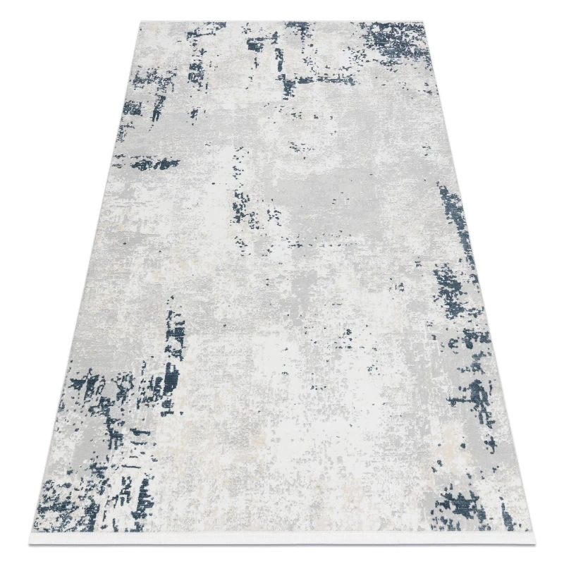 Image of RugsX Modern Carpet Duke 51378 Cream / Blue - Concrete, Stone Structured, Ve 160X220 Cm