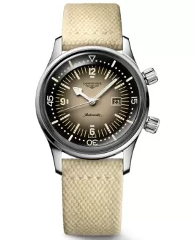 Image of Longines Legend Diver Beige Dial Fabric Strap Womens Watch L3.374.4.30.2 L3.374.4.30.2