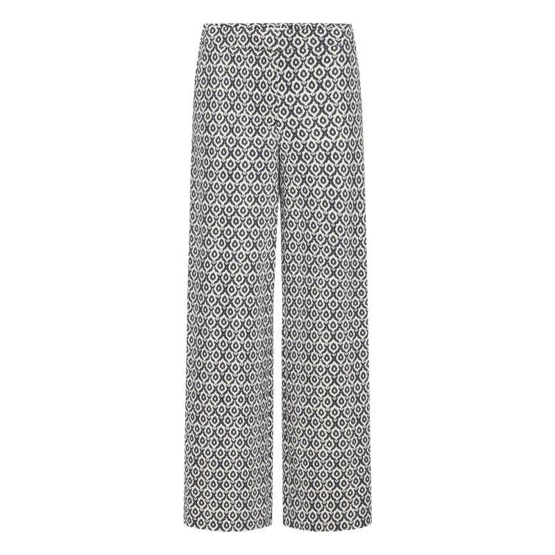 Image of Ichi Womens Trousers Ichi Kate Print 31 Bleu Female L
