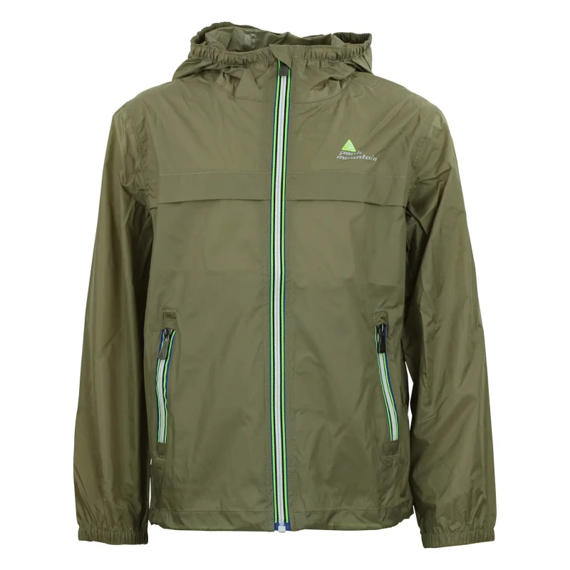 Image of Peak Mountain Waterproof jacket for children Peak Mountain Ecarnew Vert Male 16 ans ECARNEW/10-16/FL/KAKI