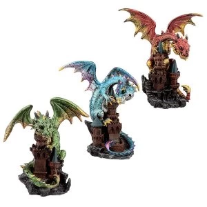 Image of Castle Protector Elements Dragon Figurine (1 Random Supplied)