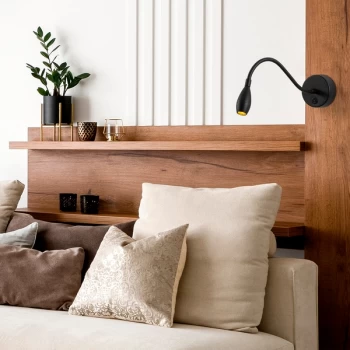 Image of Reading - 3251 Black Wall Lamp