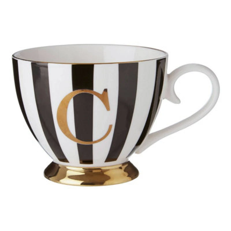 Image of Premier Housewares Mimo Duchess C Letter Monogram Mug Black unisex