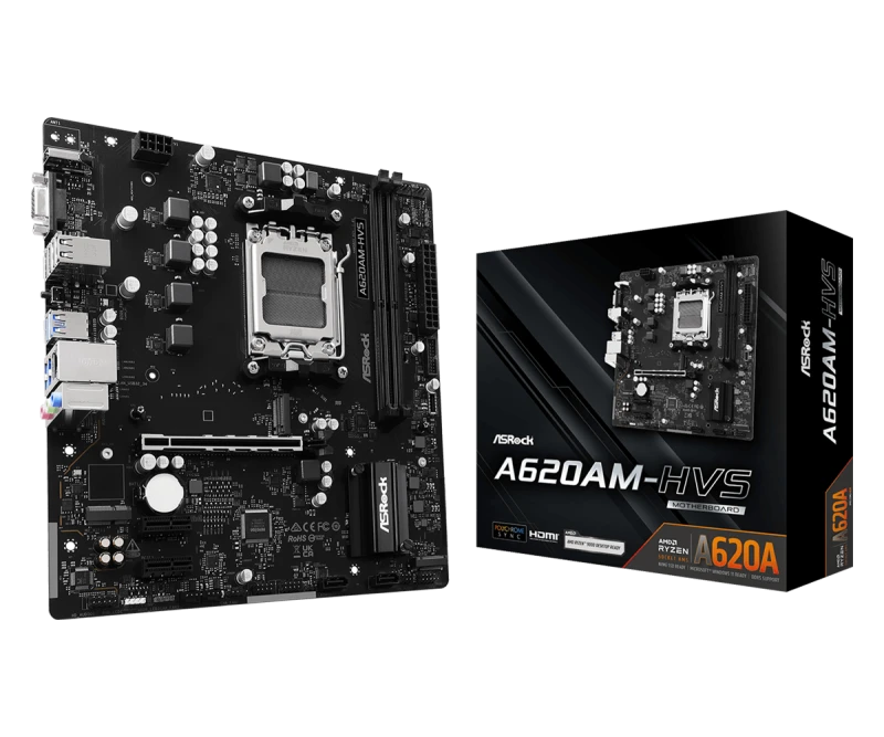Image of ASRock A620AM-HVS AMD A620A DDR5 AM5 Micro-ATX Motherboard