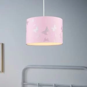 Image of Noor Printed Pink Butterfly Lamp Shade (D)30Cm