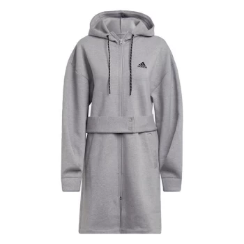 Image of adidas Sportswear Hooded Zip Jacket Womens - Grey