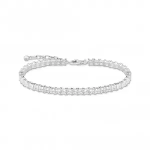 Image of Sterling Silver White Tennis Bracelet A2029-051-14-L19V
