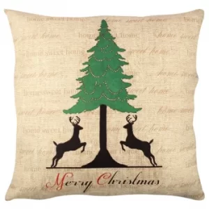 Image of A11904 Multicolor Cushion Deer & Tree