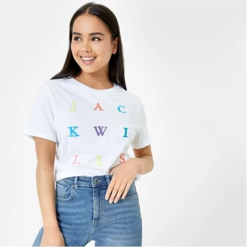 Image of Jack Wills Falcon Graphic Logo T-Shirt - White