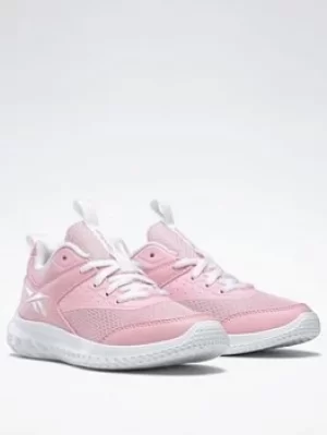 Image of Reebok Rush Runner 4 Shoes, Pink/White, Size 3