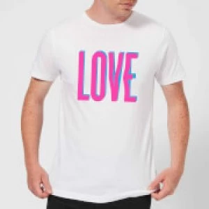 Image of Love Glitch T-Shirt - White - 4XL