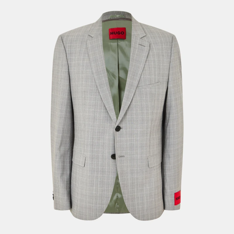 Image of Hugo Mens Structured Shoulder Professional Suit Silver male 36 (46)